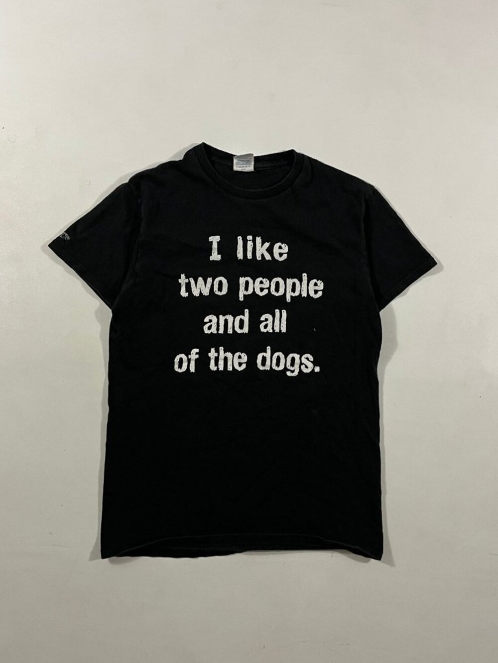 Delta Pro Weight Black "I Like Two People and All of the Dogs" Funny Graphic Teโฆ